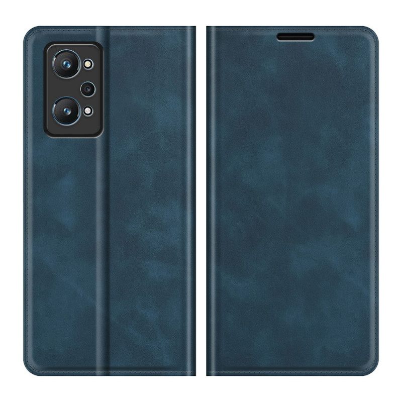 θηκη κινητου Realme GT Neo 3T / Neo 2 Θήκη Flip Εφέ Silk Soft Leather