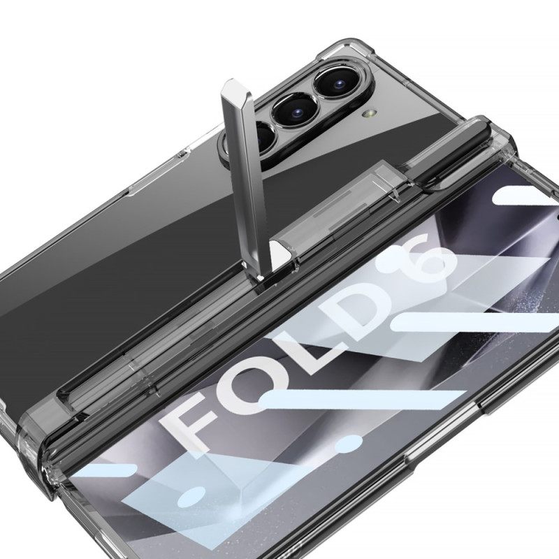 Κάλυμμα Samsung Galaxy Z Fold 6 Διαφανής Θήκη Γραφίδας Και Υποστήριξη Gkk Σιλικόνης