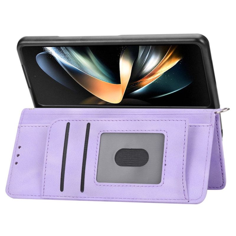 Θηκη Κινητου Samsung Galaxy Z Fold 6 Μοτίβο Δαντέλας Με Λουράκι Και Ιμάντα Ώμου