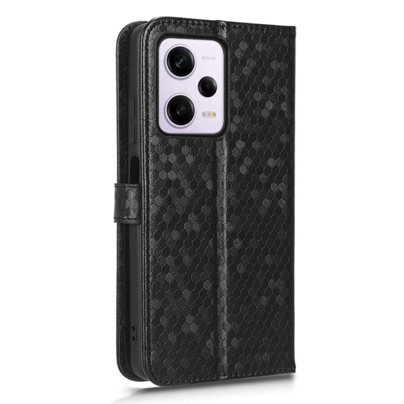 δερματινη θηκη Xiaomi Redmi Note 12 Pro με κορδονι 3d Pattern Strappy