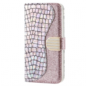 δερματινη θηκη Samsung Galaxy S23 5G Crocodile Diamonds