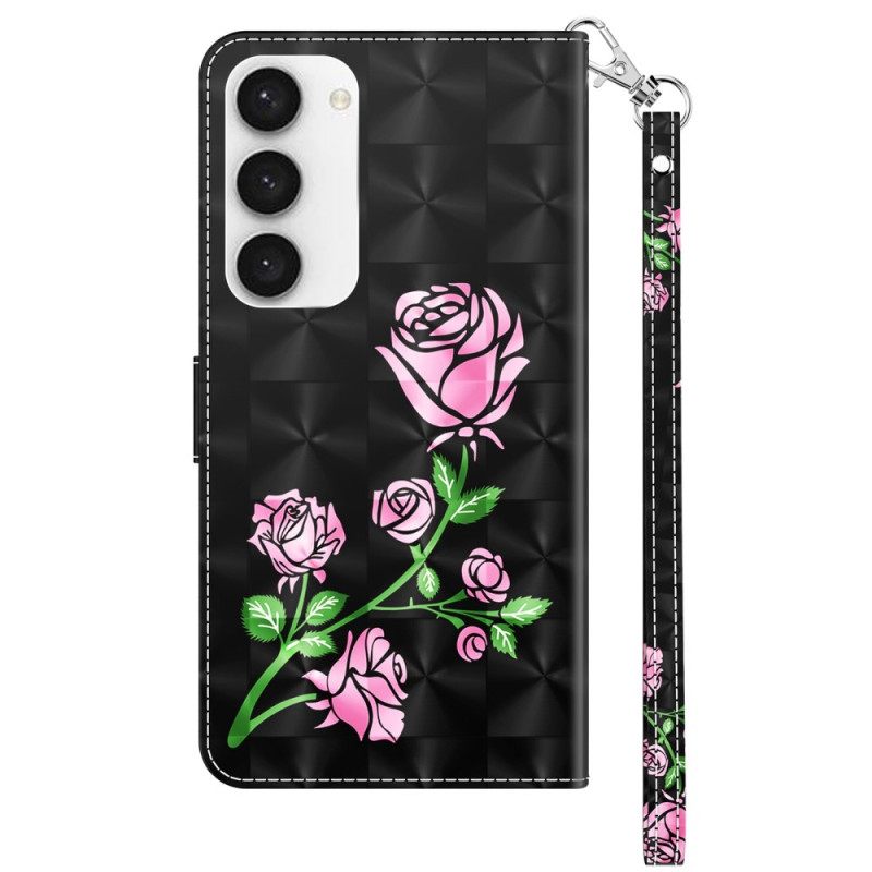 Κάλυμμα Samsung Galaxy S23 5G με κορδονι Strappy Graphic Rose