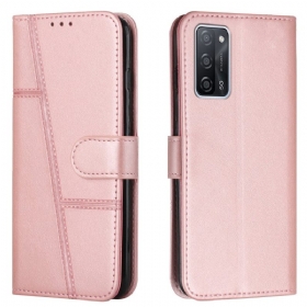 Κάλυμμα Oppo A16 / A16s με κορδονι Strappy Geo Leather Effect