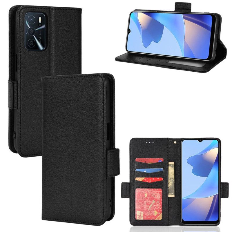 Κάλυμμα Oppo A16 / A16s Θήκη Flip Flap Double Litchi Νέα Χρώματα