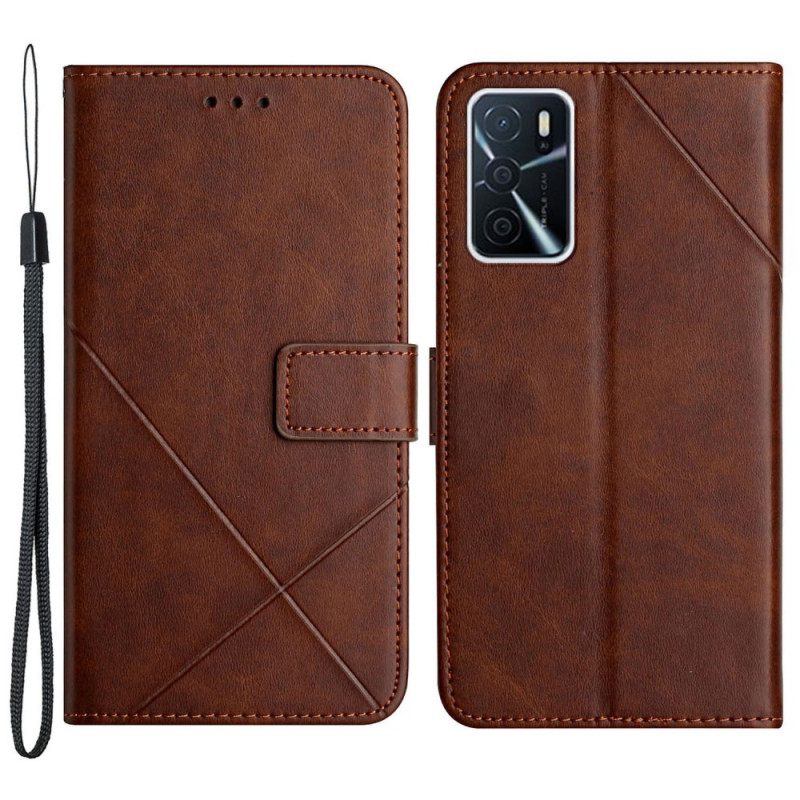 Κάλυμμα Oppo A16 / A16s X Design Geo Leather Style