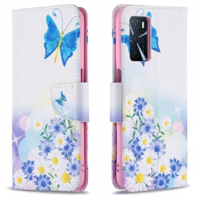 Κάλυμμα Oppo A16 / A16s Ζωγραφισμένες Πεταλούδες Και Λουλούδια
