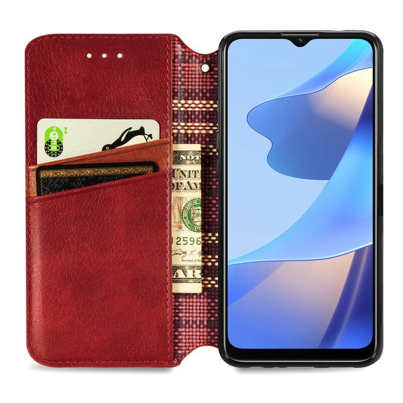 θηκη κινητου Oppo A16 / A16s Θήκη Flip Δερμάτινη Υφή Διαμαντιών