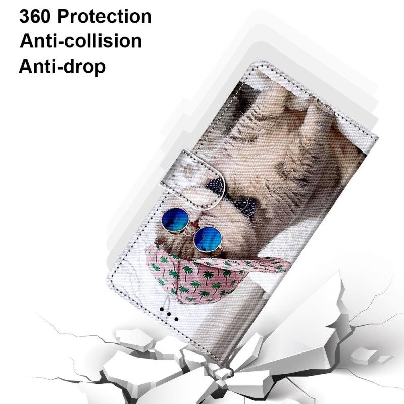 δερματινη θηκη Samsung Galaxy S23 Ultra 5G με κορδονι Yo Cat Με Λουράκι