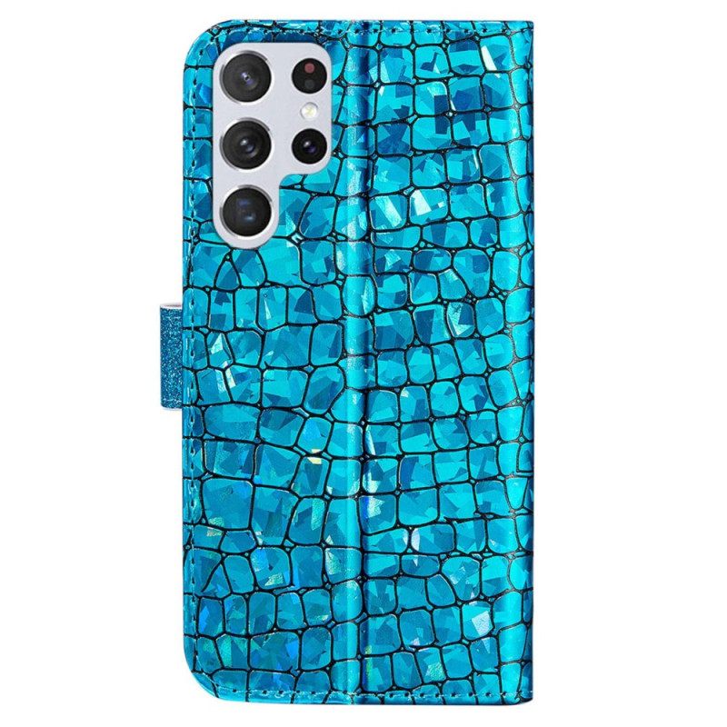 Κάλυμμα Samsung Galaxy S23 Ultra 5G Crocodile Diamonds