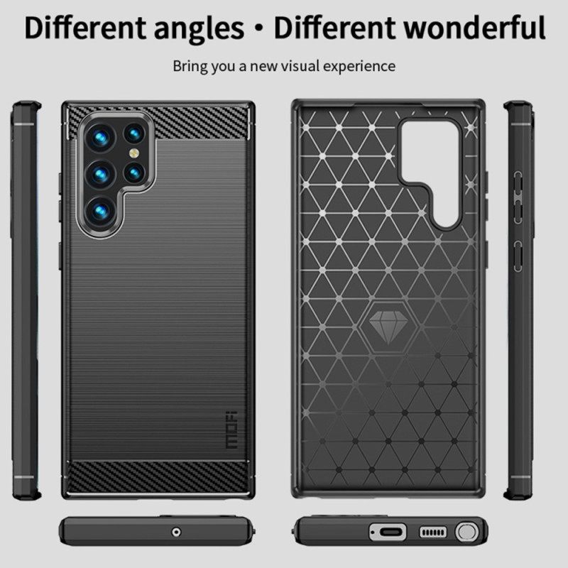 Θήκη Samsung Galaxy S23 Ultra 5G Mofi Brushed Carbon Fiber