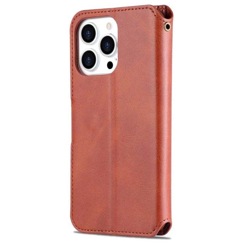 Κάλυμμα iPhone 14 Pro Max Azns Faux Leather