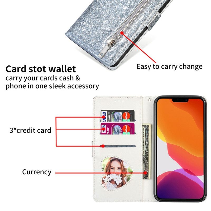 Κάλυμμα iPhone 14 Pro Max πορτοφολι Glitter Wallet