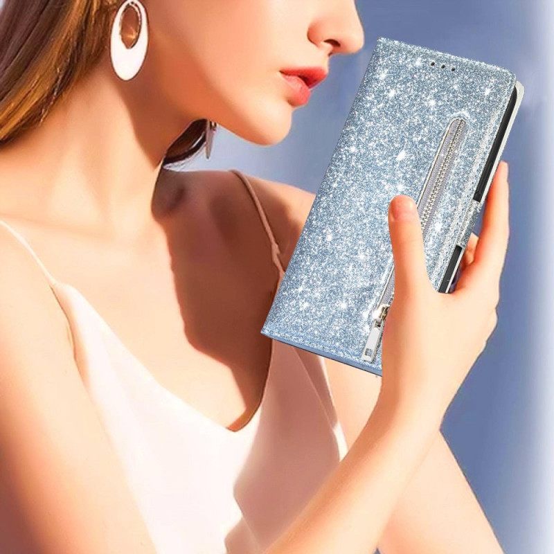 Κάλυμμα iPhone 14 Pro Max πορτοφολι Glitter Wallet