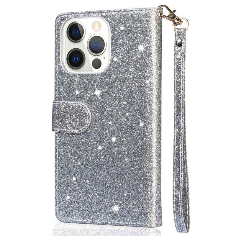 Κάλυμμα iPhone 14 Pro Max πορτοφολι Glitter Wallet