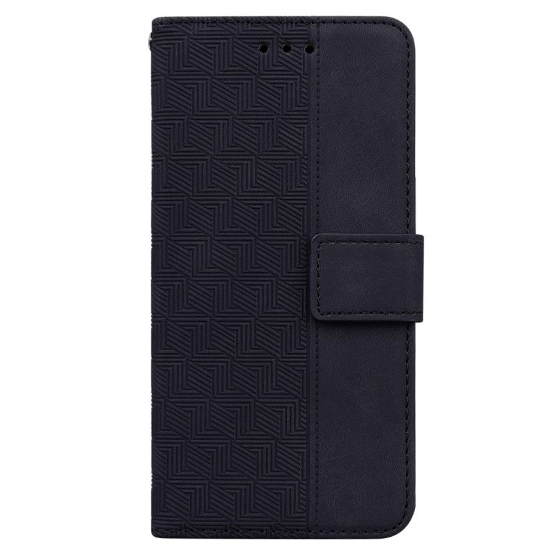 Θήκη Flip iPhone 14 Pro Max με κορδονι Strappy Pattern