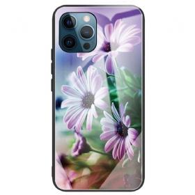 Θήκη iPhone 14 Pro Max Λουλούδια Από Σκληρυμένο Γυαλί