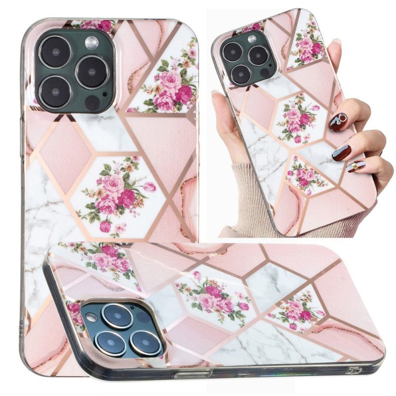 θηκη κινητου iPhone 15 Pro Floral Marble