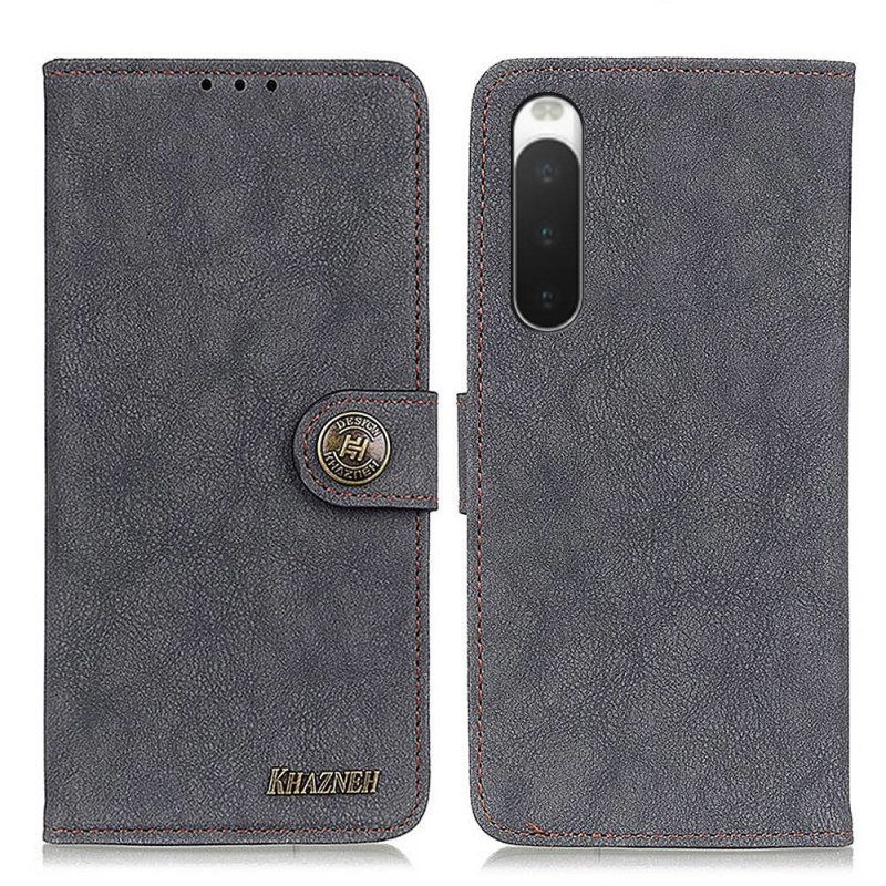 δερματινη θηκη Sony Xperia 10 IV Vintage Khazneh Split Leather