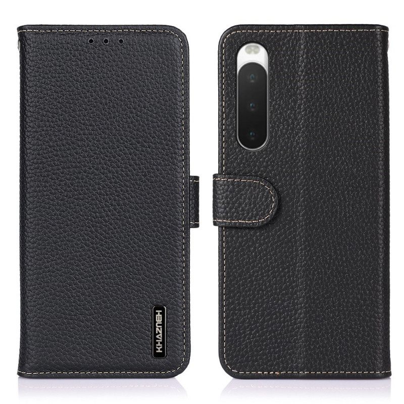 Κάλυμμα Sony Xperia 10 IV Khazneh Lychee Leather