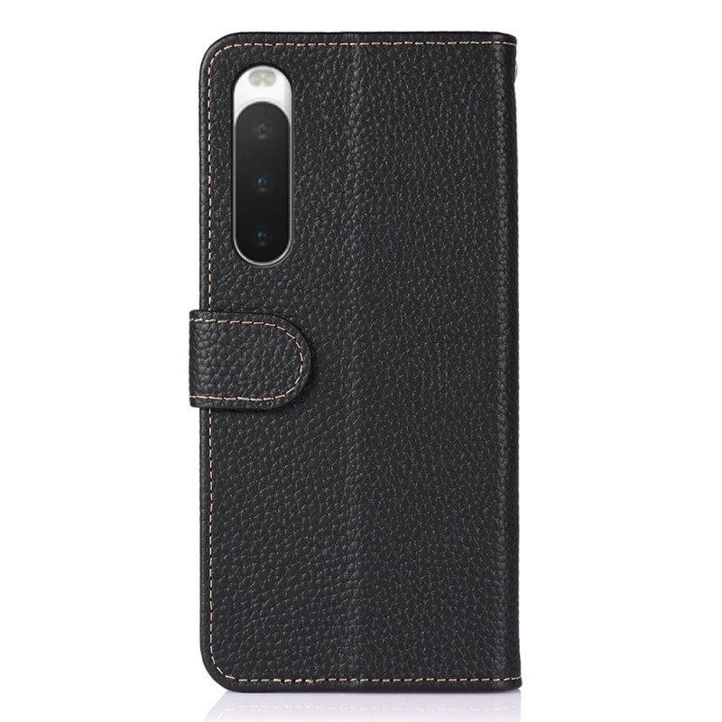 Κάλυμμα Sony Xperia 10 IV Khazneh Lychee Leather