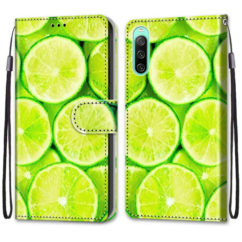 Θήκη Flip Sony Xperia 10 IV Limes