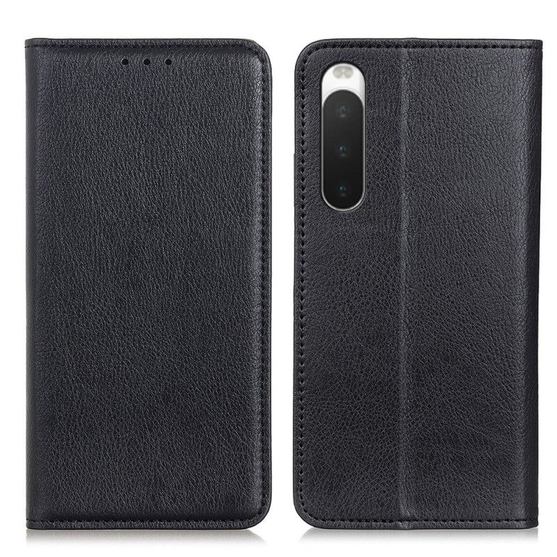 θηκη κινητου Sony Xperia 10 IV Θήκη Flip Litchi Split Leather