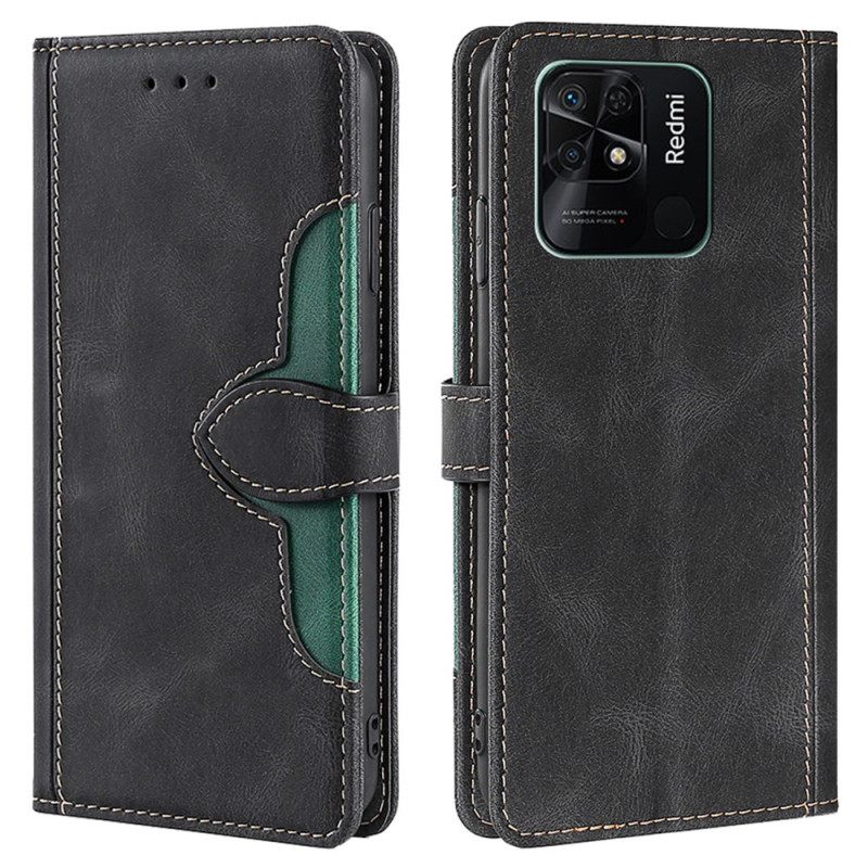 δερματινη θηκη Xiaomi Redmi 10C Faux Leather Bicolor Stylish