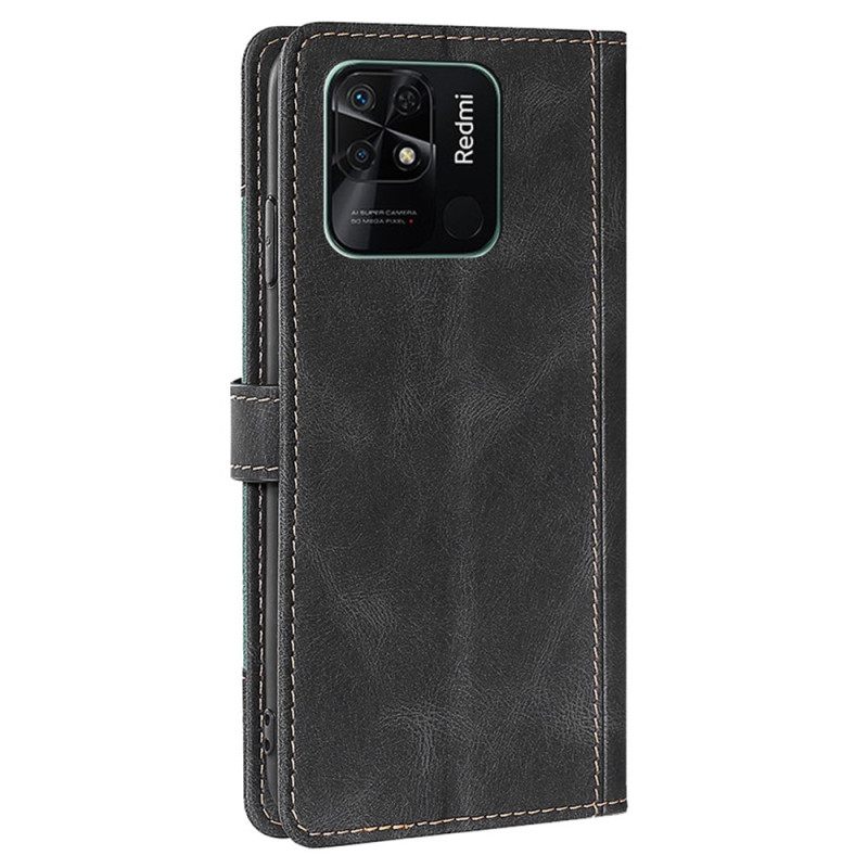 δερματινη θηκη Xiaomi Redmi 10C Faux Leather Bicolor Stylish