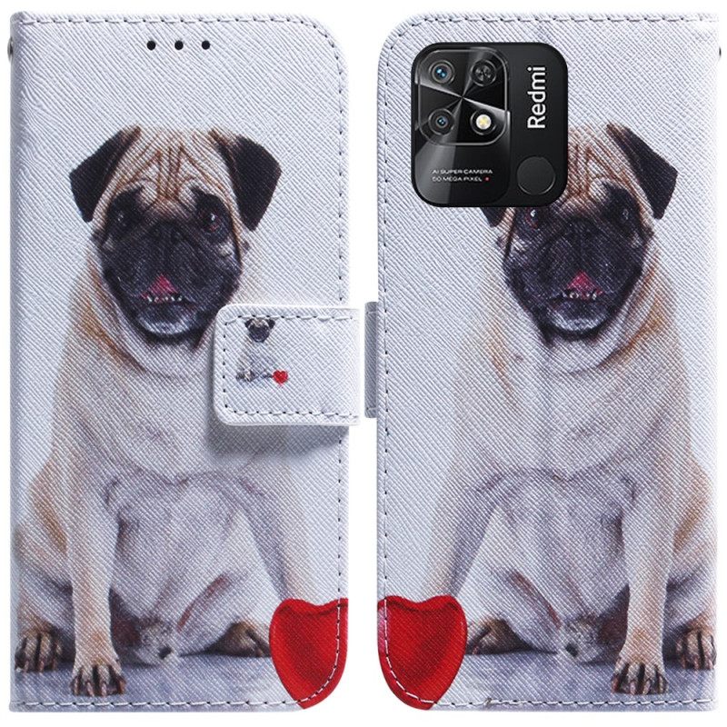 δερματινη θηκη Xiaomi Redmi 10C Pug Dog