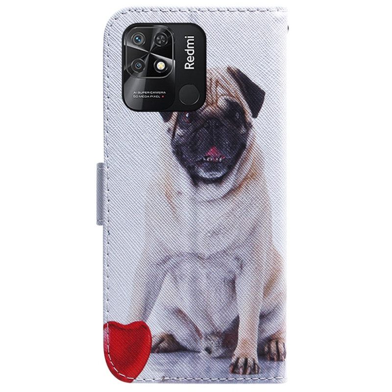 δερματινη θηκη Xiaomi Redmi 10C Pug Dog