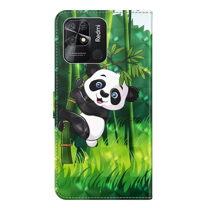 Κάλυμμα Xiaomi Redmi 10C με κορδονι Bamboo Panda Με Κορδόνι