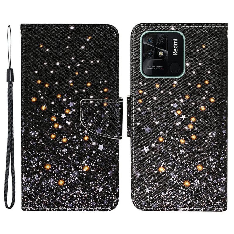 Κάλυμμα Xiaomi Redmi 10C με κορδονι Εφέ Strappy Glitter