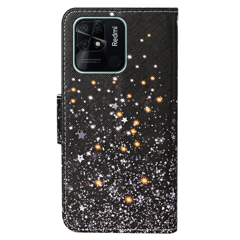 Κάλυμμα Xiaomi Redmi 10C με κορδονι Εφέ Strappy Glitter