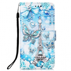 Κάλυμμα Xiaomi Redmi 10C με κορδονι Eiffel Tower Diamonds Strap