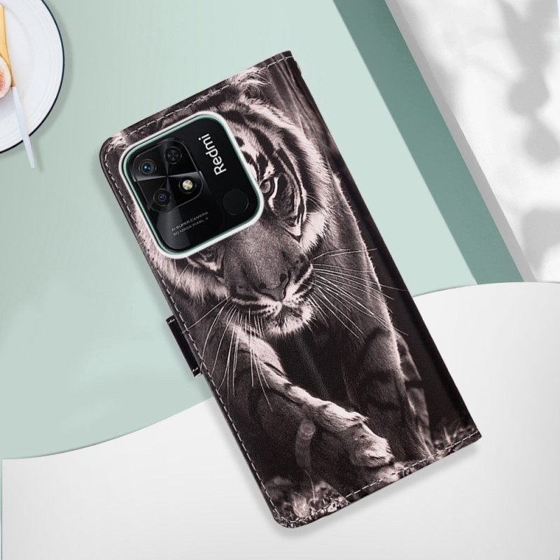 Κάλυμμα Xiaomi Redmi 10C με κορδονι Υπέροχο Thong Tiger