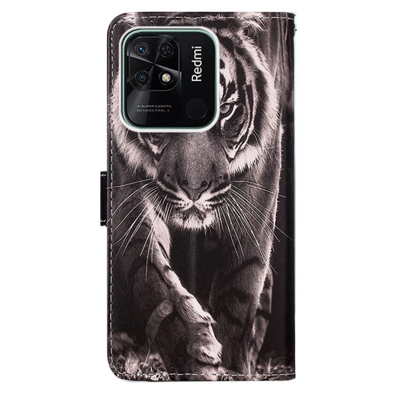 Κάλυμμα Xiaomi Redmi 10C με κορδονι Υπέροχο Thong Tiger