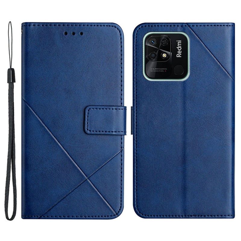 Θήκη Flip Xiaomi Redmi 10C X Design Geo Leather Style