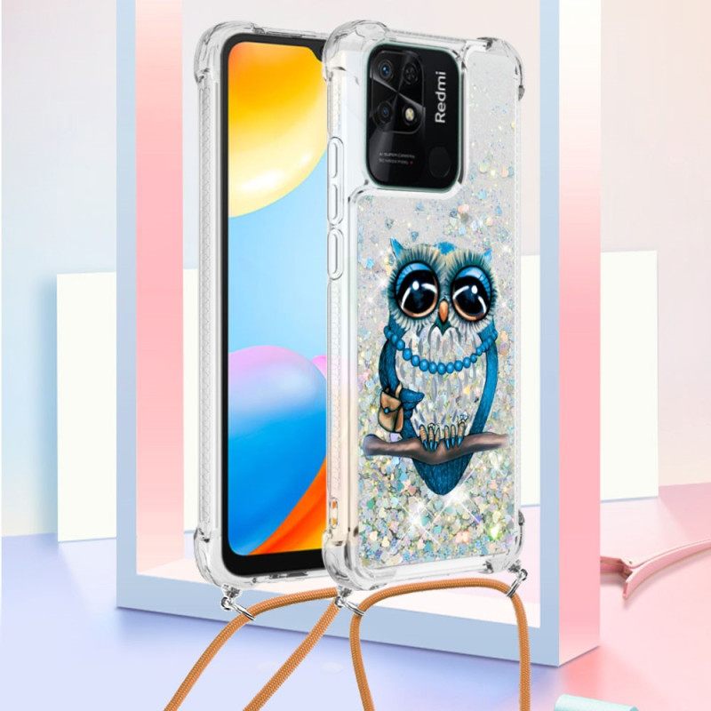 θηκη κινητου Xiaomi Redmi 10C με κορδονι Miss Owl Με Κορδόνι Πούλιες