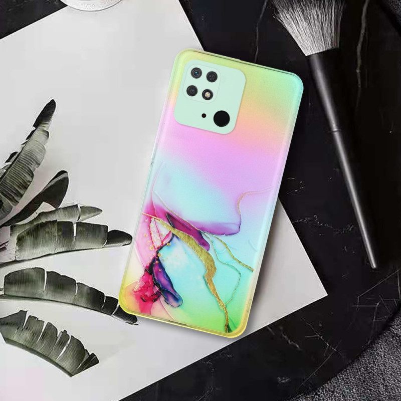 Θήκη Xiaomi Redmi 10C Marble Art Laser Effect