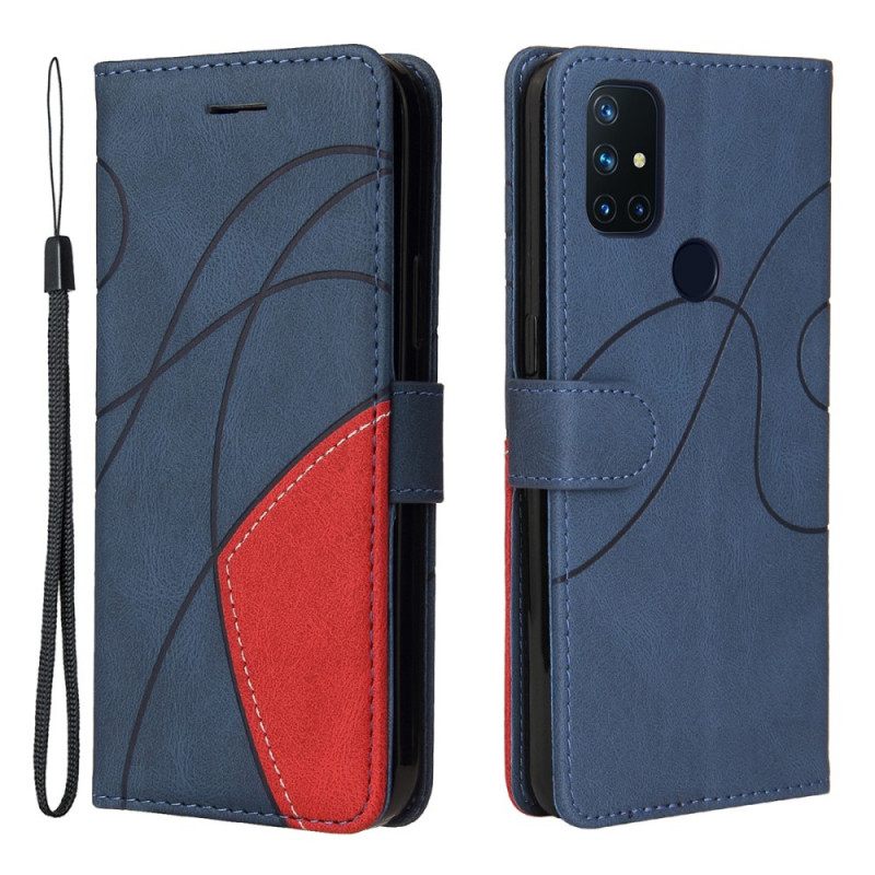 Κάλυμμα OnePlus Nord N10 Δίχρωμο Signature Faux Leather