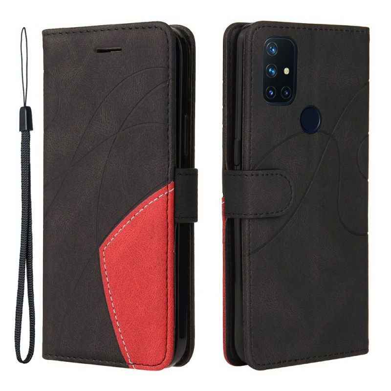 Κάλυμμα OnePlus Nord N10 Δίχρωμο Signature Faux Leather