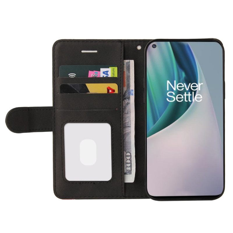 Κάλυμμα OnePlus Nord N10 Δίχρωμο Signature Faux Leather