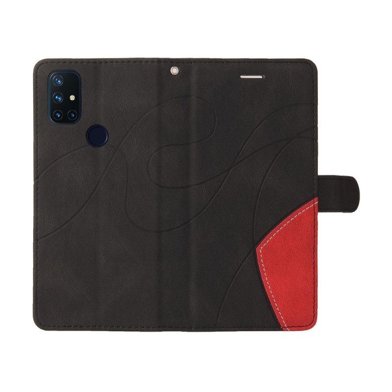 Κάλυμμα OnePlus Nord N10 Δίχρωμο Signature Faux Leather