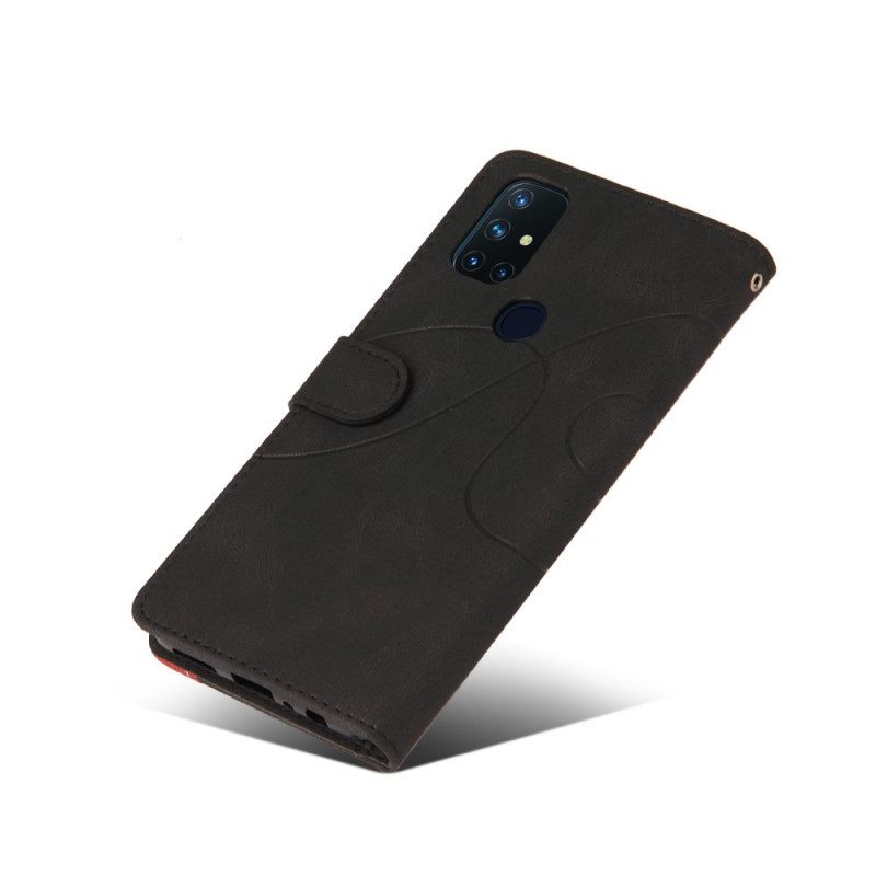 Κάλυμμα OnePlus Nord N10 Δίχρωμο Signature Faux Leather