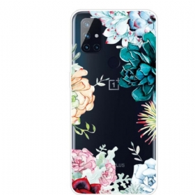 θηκη κινητου OnePlus Nord N10 Άνευ Ραφής Λουλούδια Ακουαρέλας