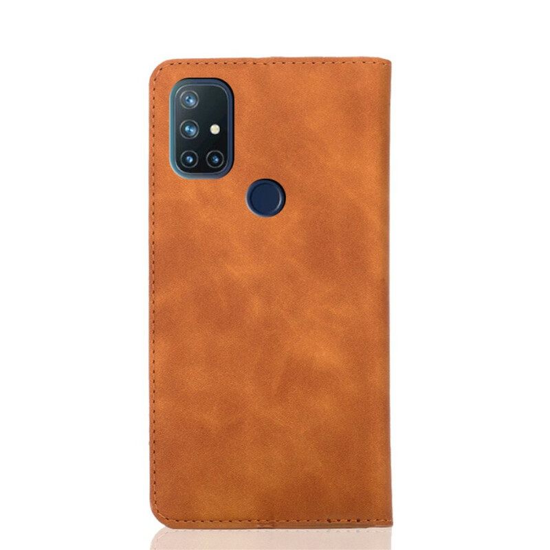 θηκη κινητου OnePlus Nord N10 Θήκη Flip Εφέ Silky Touch Leather