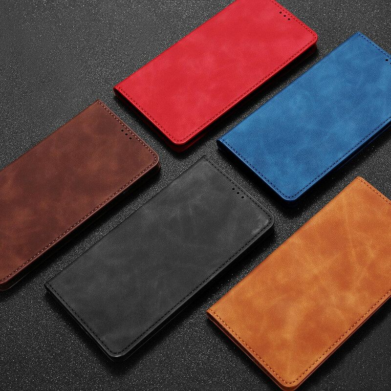 θηκη κινητου OnePlus Nord N10 Θήκη Flip Εφέ Silky Touch Leather