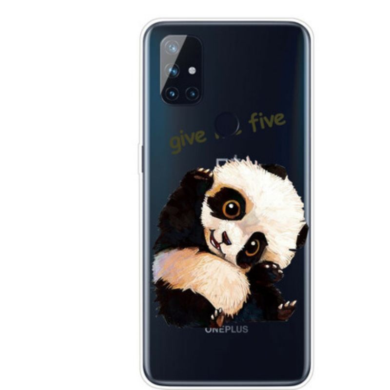 Θήκη OnePlus Nord N10 Χωρίς Ραφή Panda Give Me Five