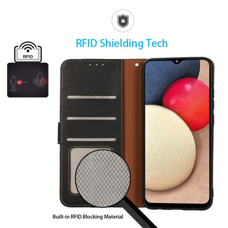 δερματινη θηκη Google Pixel 6A Lychee Style Rfid Khazneh