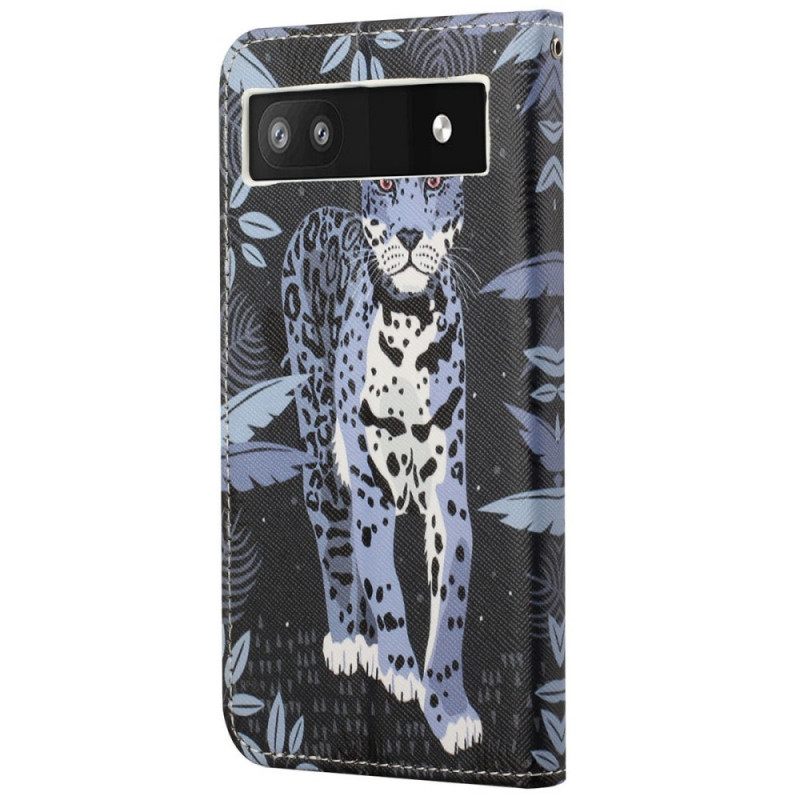 Κάλυμμα Google Pixel 6A με κορδονι Strappy Leopard